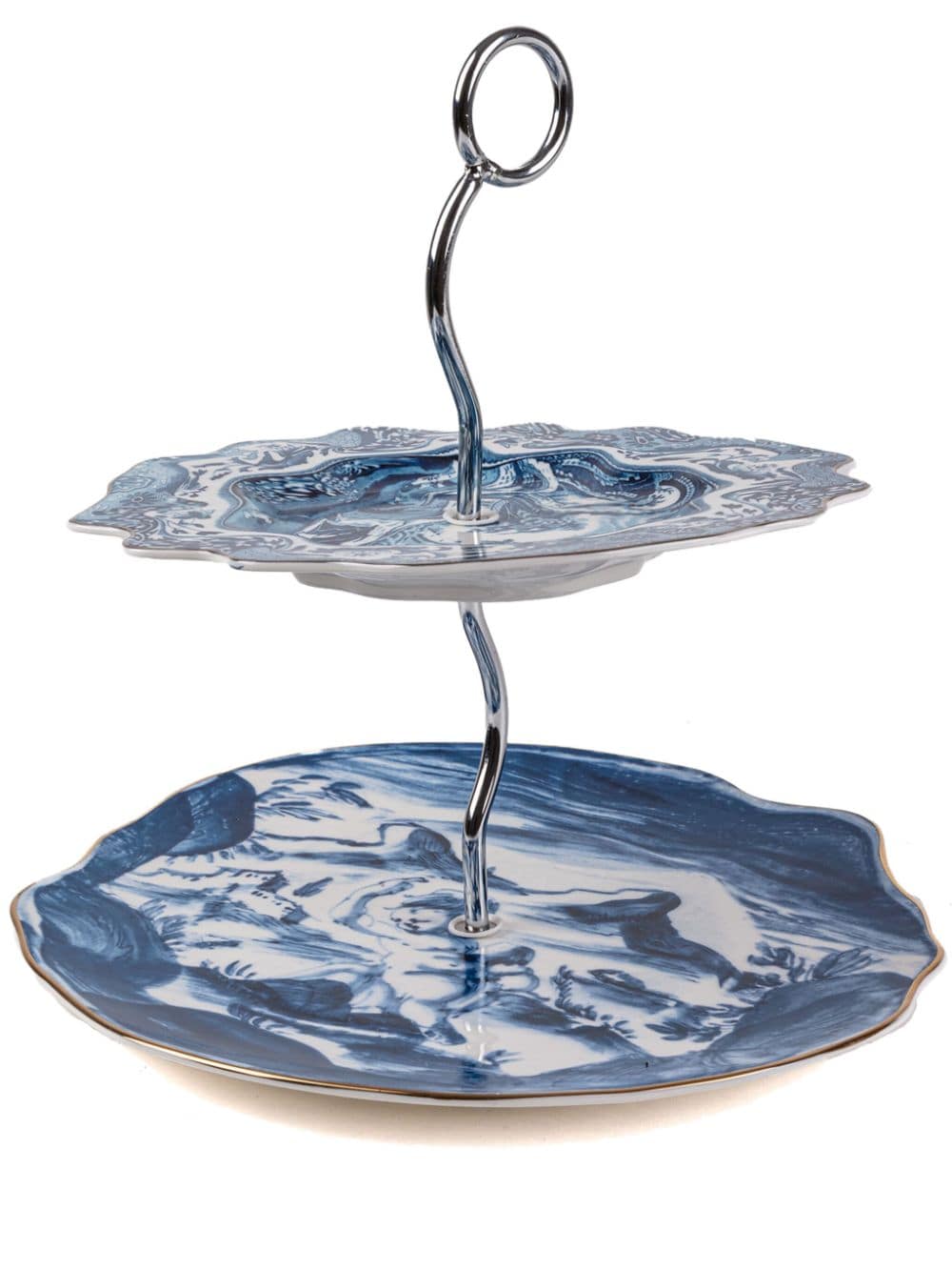 Seletti X Diesel Classic On Acid Cake Stand In Blue