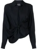 Jacquemus La Chemise Bahia draped shirt - Blue