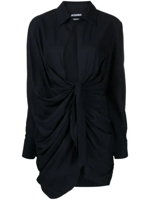 Jacquemus La Robe Bahia draped minidress