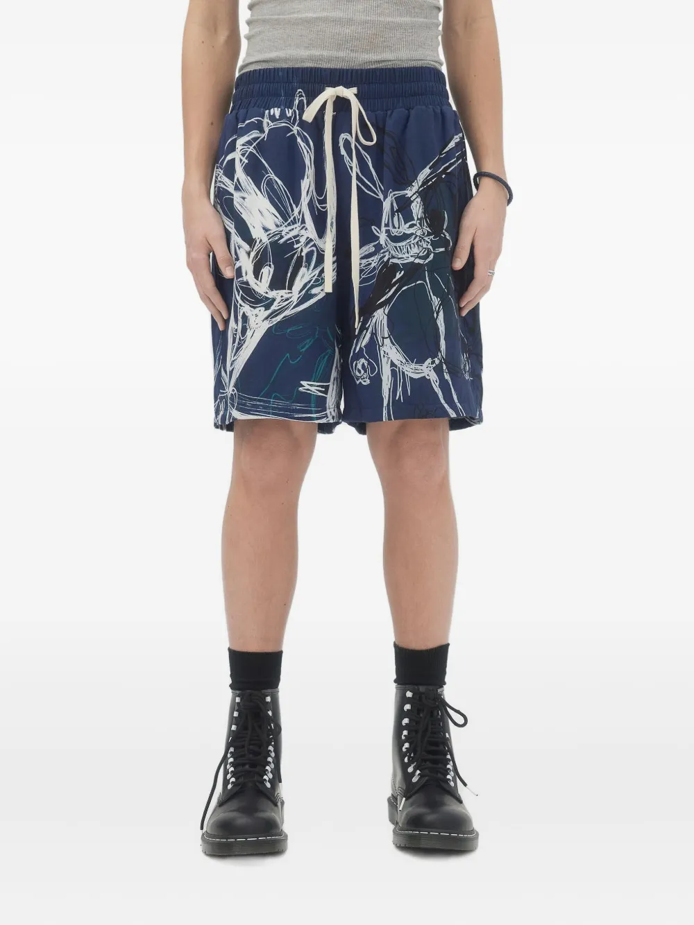 DOMREBEL ROO drawstring shorts | Blue | Image 1