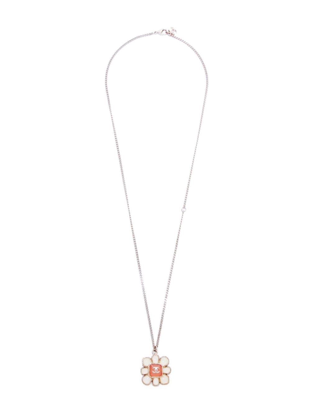 CHANEL Pre-Owned 2016 CC Flower pendant necklace - Goud