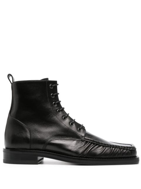 Martine Rose square-toe leather boots