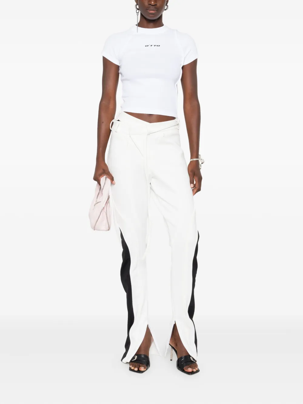 Ottolinger Broek met contrasterend vlak - Wit