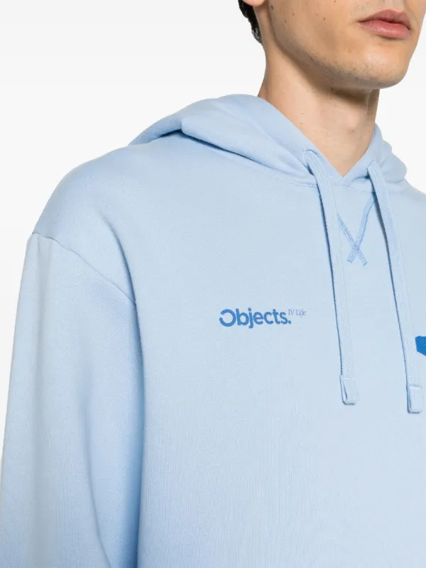 スウェット・トレーナー OBJECTS IV LIFE 'Boulder Print' hoodie OBJECTS IV LIFE Boulder-print Cotton Hoodie | Blue | FARFETCH