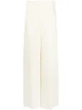 JOSEPH Alane geometric-print high-waisted trousers - White