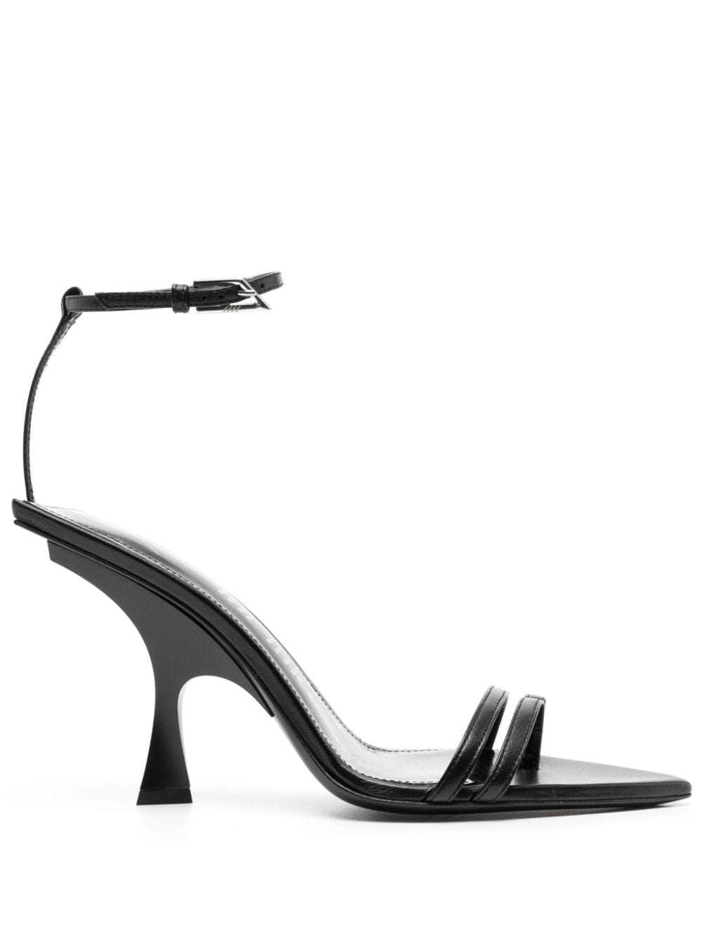 The Attico Ester 95mm leather sandals Black