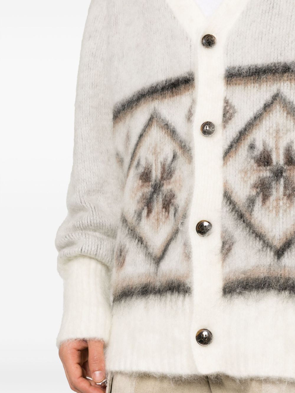 Martine Rose Brushed Fair Isle Intarsia Cardigan Farfetch