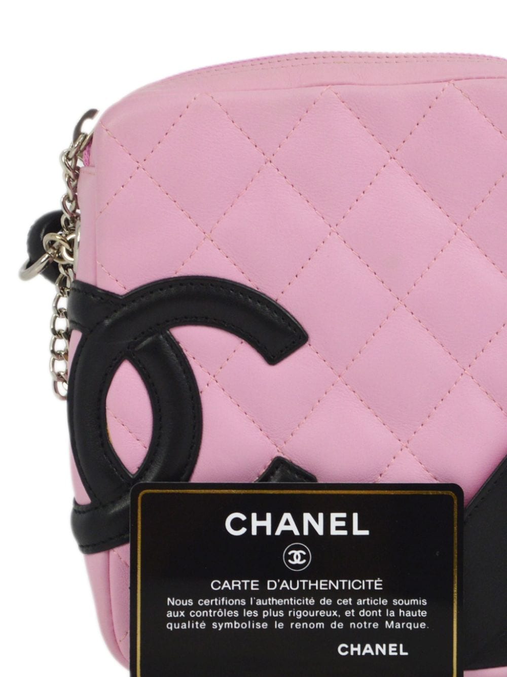Pre-owned Chanel Cambon Ligne 斜挎包（2003年典藏款） In Pink
