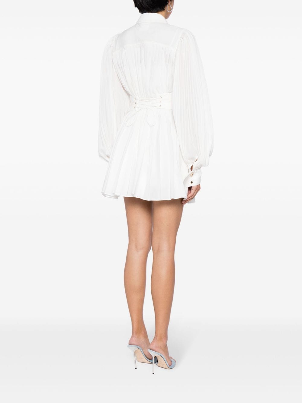 Shop Acler Airlie Pleated Dress In White