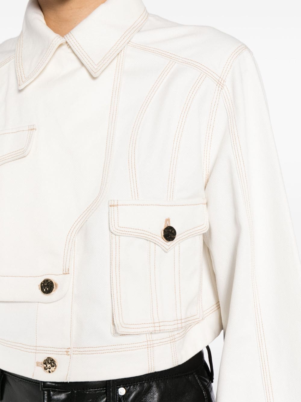 Shop Acler Valleybrook Denim Jacket In White
