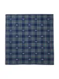 Miki House check-pattern cotton blanket - Blue