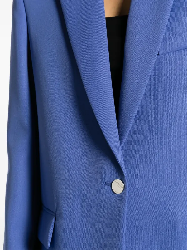 【関税込み】THE ATTICO SINGLE-BREASTED WOOL BLAZER The Attico single-breasted Wool Blazer | Blue | FARFETCH