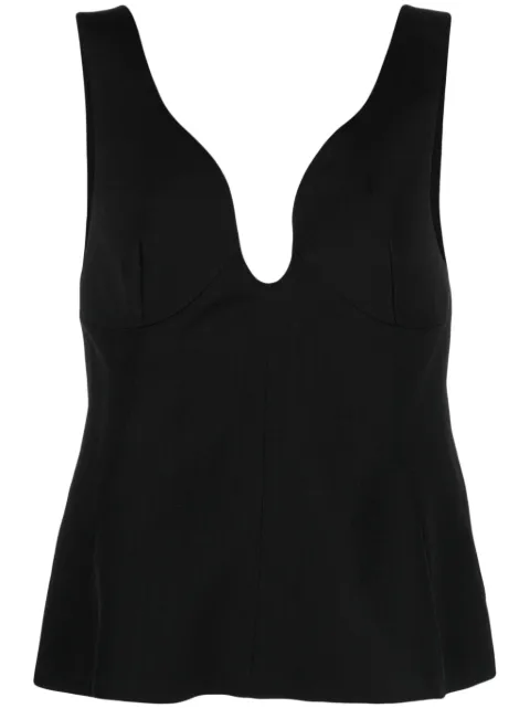 Jil Sander scoop-neck textured top
