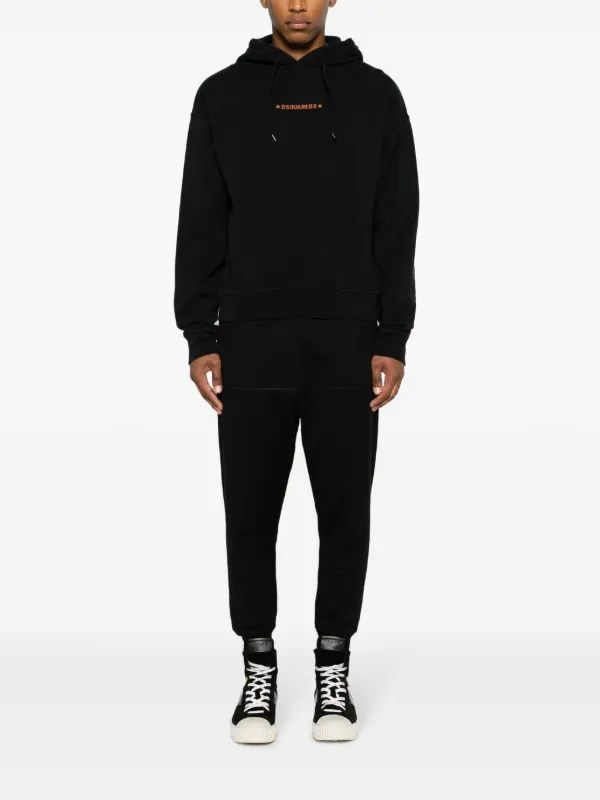 【送料&関税込】Dsquared2 Cipro Cotton Hoodie DSQUARED2 Cipro logo-print Cotton Hoodie | Black | FARFETCH