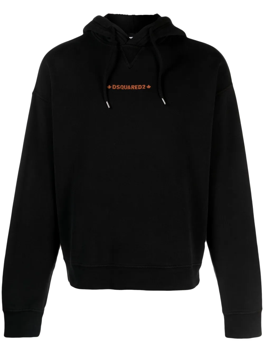 Shop Dsquared2 Cipro Logo-print Cotton Hoodie In Black