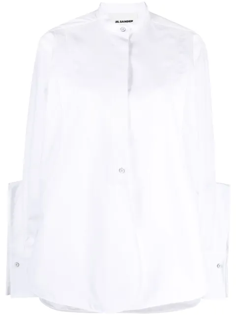 Jil Sander camisa con paneles y cuello mao