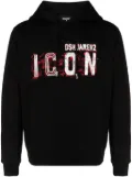 DSQUARED2 Icon Scribble-print cotton hoodie - Black