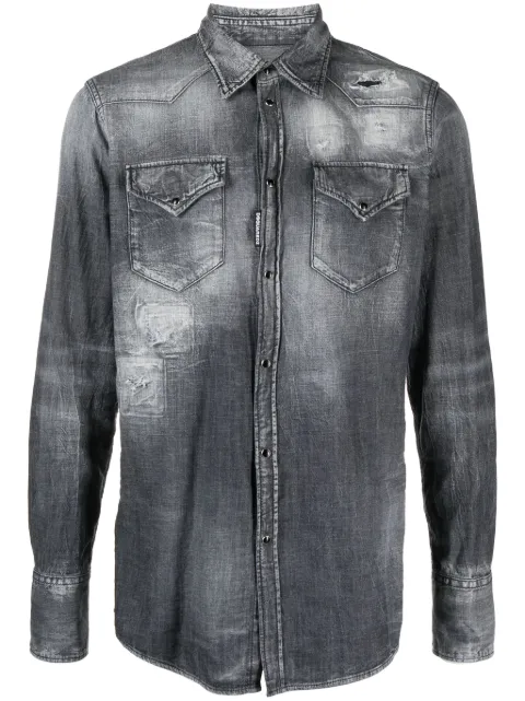 DSQUARED2 Classic Western distressed denim shirt