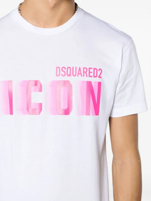 DSQUARED2 Icon Blur Cool Cotton T-shirt | White | FARFETCH TW