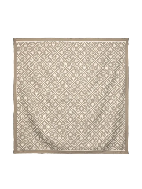 Tory Burch écharpe en soie à motif monogrammé