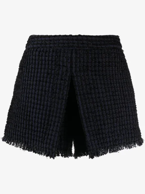 DSQUARED2 frayed-edge tweed shorts