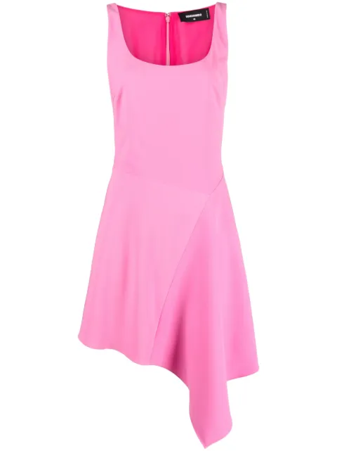 DSQUARED2 sleeveless asymmetric minidress
