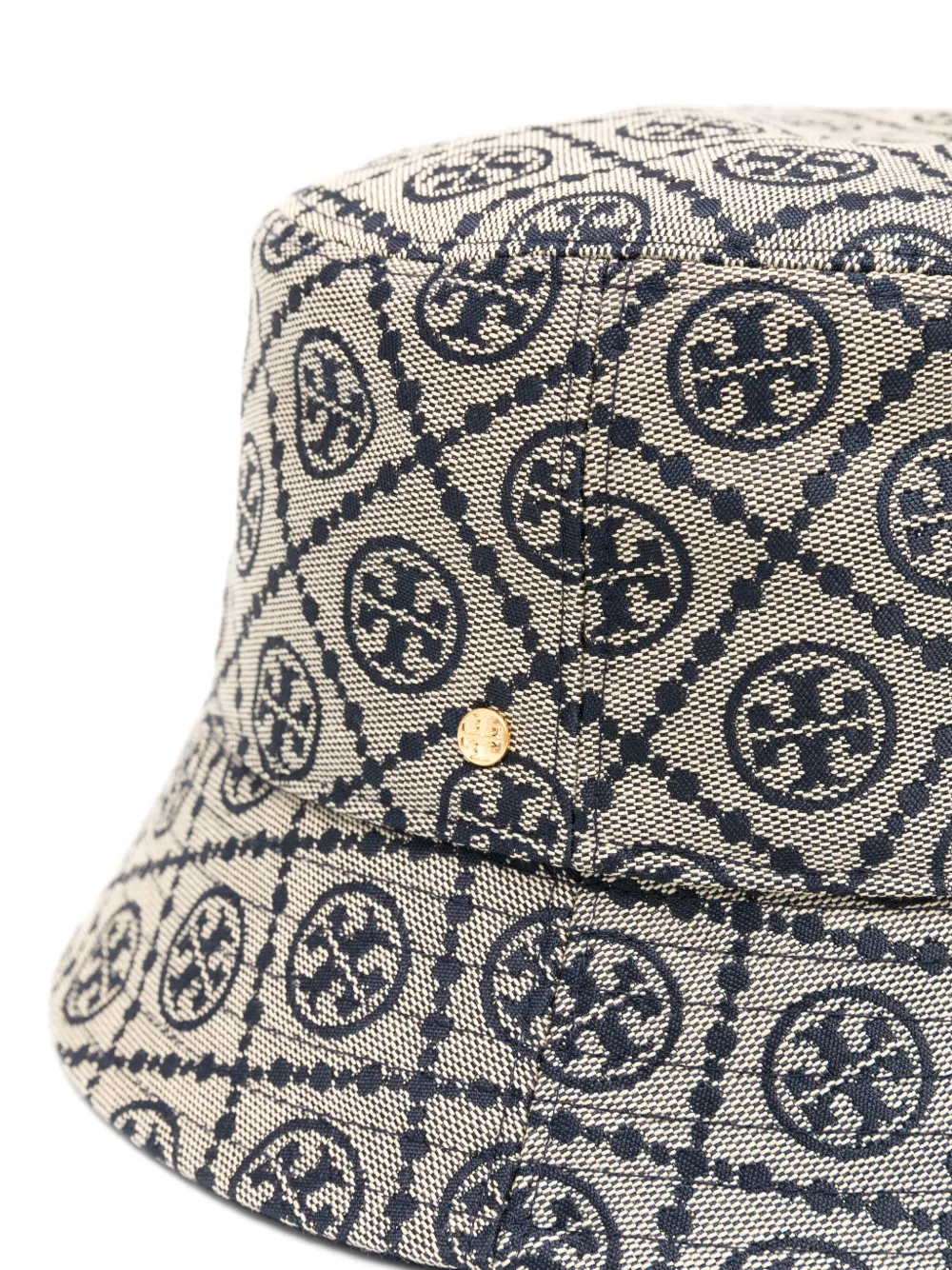 Tory Burch Vissershoed met logo jacquard Blauw