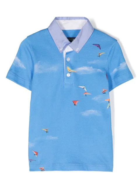 Lapin House graphic-print piqué-weave polo shirt