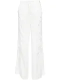P.A.R.O.S.H. dragon-embroidered straight trousers - White