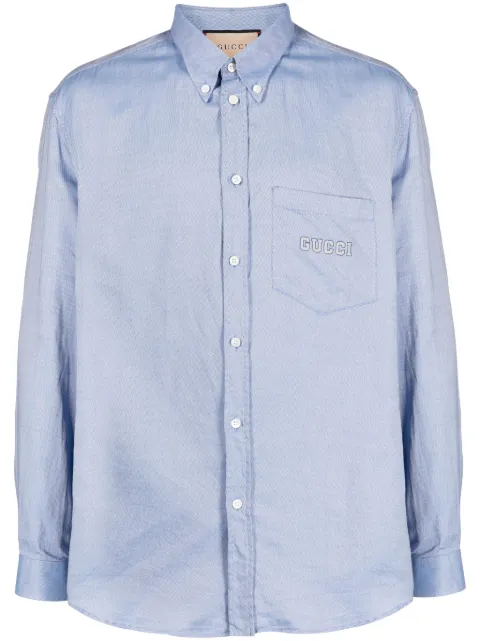 Gucci logo-print cotton shirt