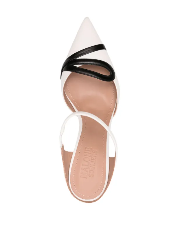 Malone Souliers Bonnie 80mm Leather Mules | White | FARFETCH
