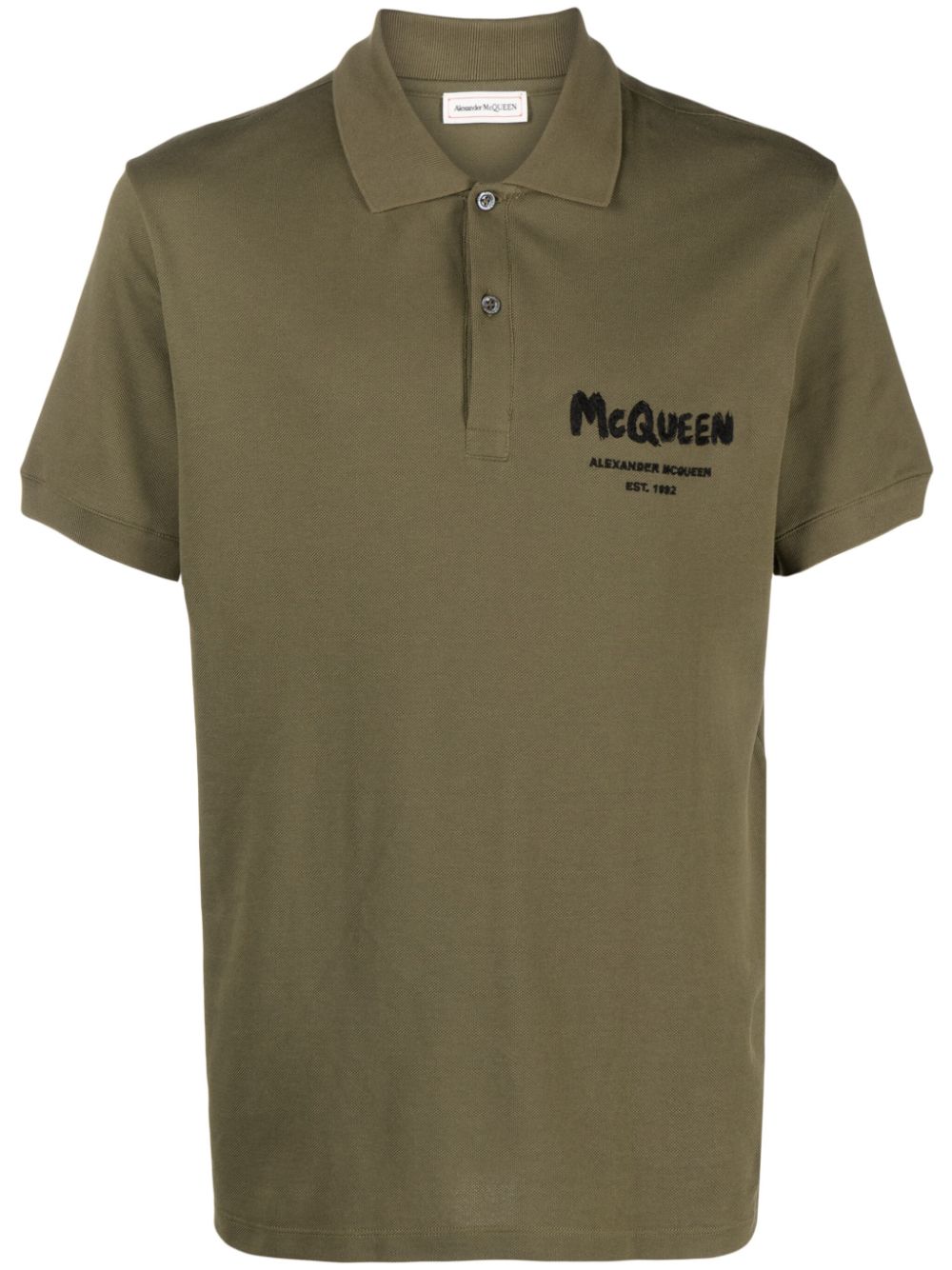 Alexander McQueen Poloshirt met geborduurd logo Groen