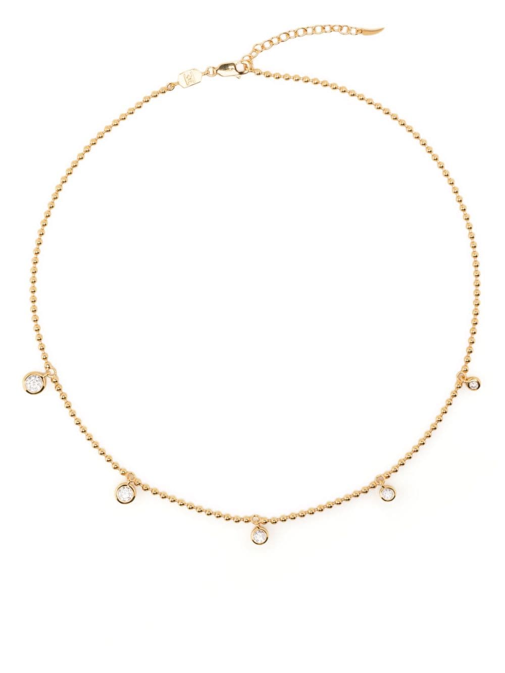 Missoma Interstellar Drop Ball-chain Necklace In Gold