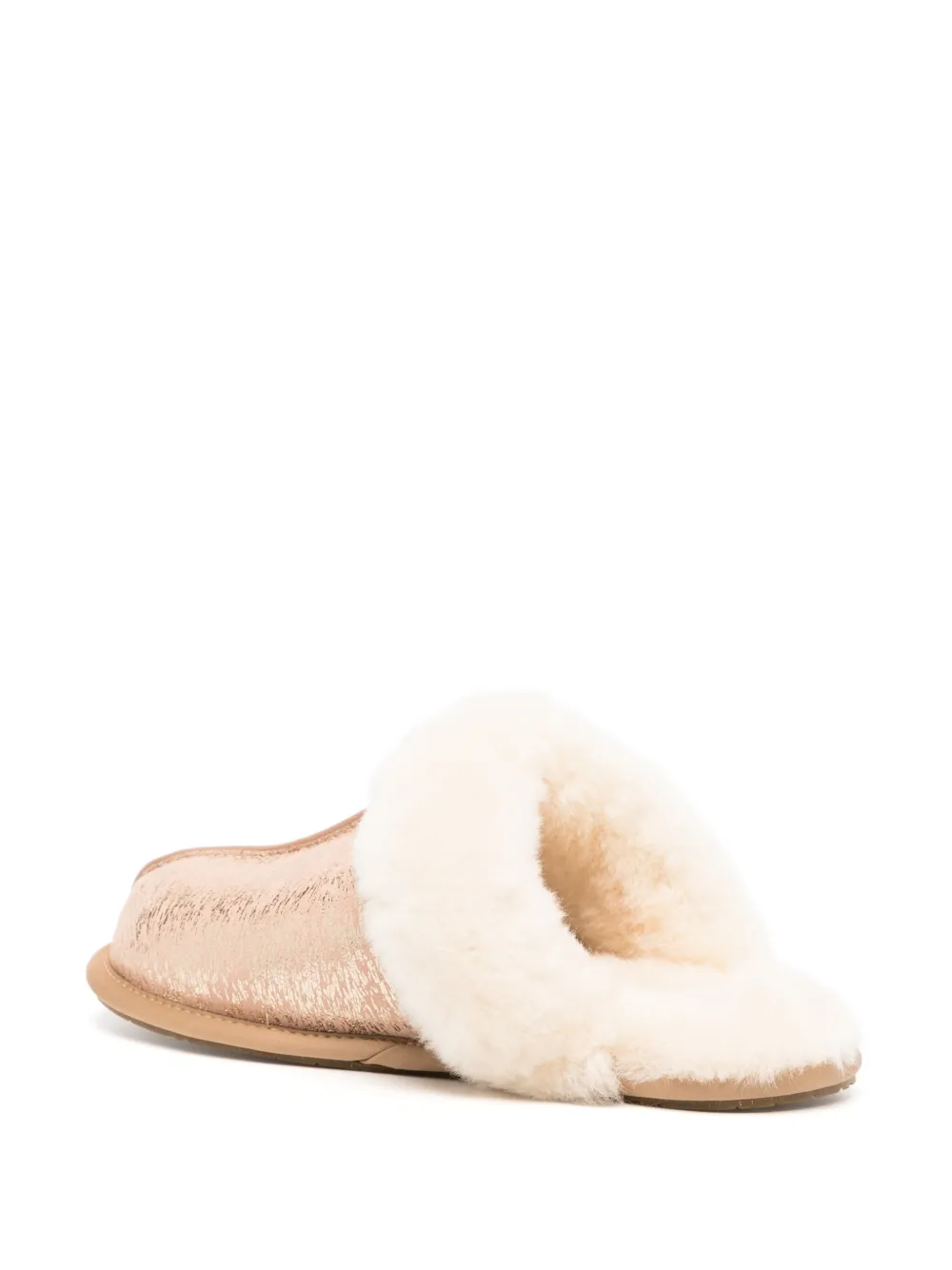 UGG Scuffette II matte marble sheepskin slippers Brown