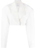 Acler Leopold cropped jacket - White