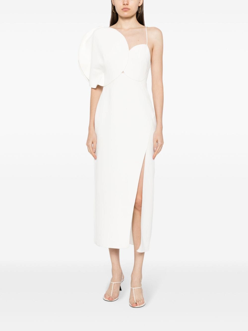 Shop Acler Allister Column Midi Dress In White