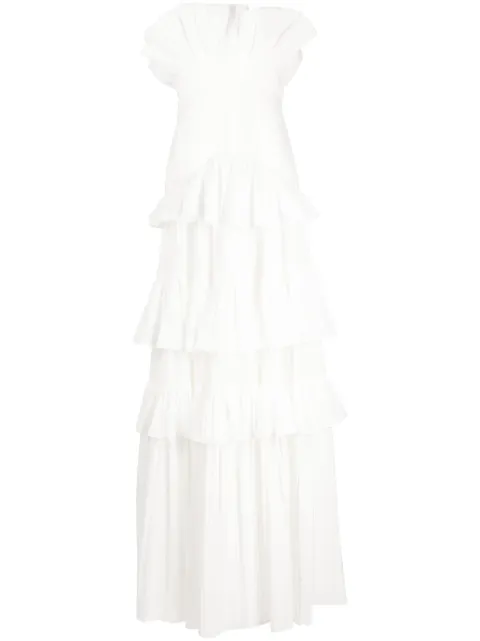 Acler Ascot ruffled strapless gown