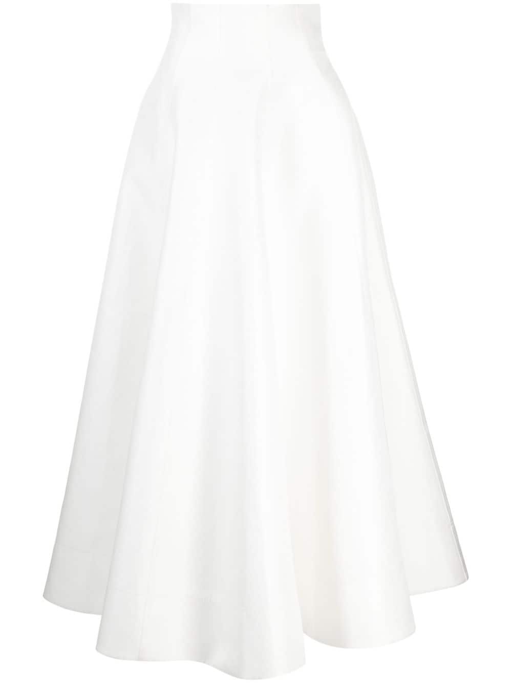 Acler Isla Satin Maxi Skirt In White