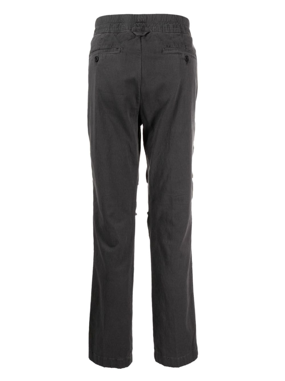 Shop James Perse Drawstring Straight-leg Trousers In Grey