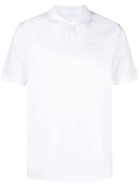 Prada triangle-logo cotton polo shirt