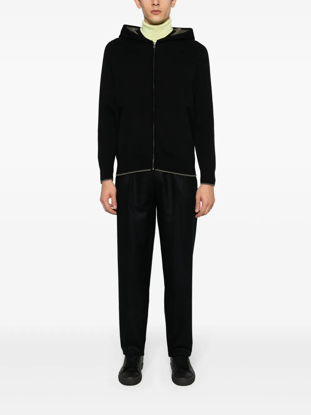 Zegna Straight wollen broek - Zwart