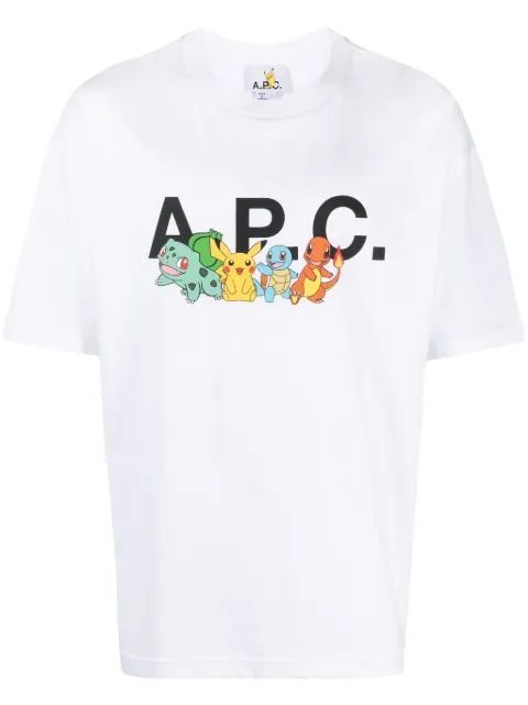 A.P.C. x Pokémon logo-print cotton T-shirt