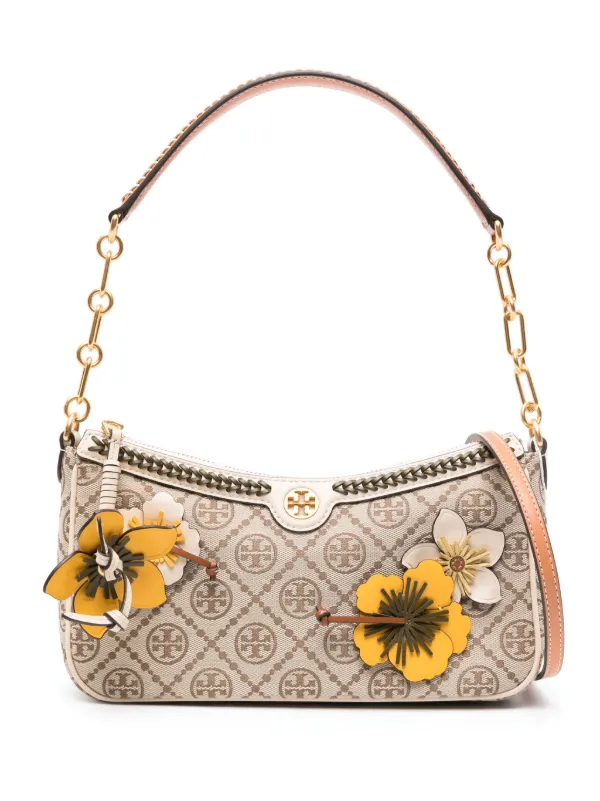 Floral applique on sale handbag