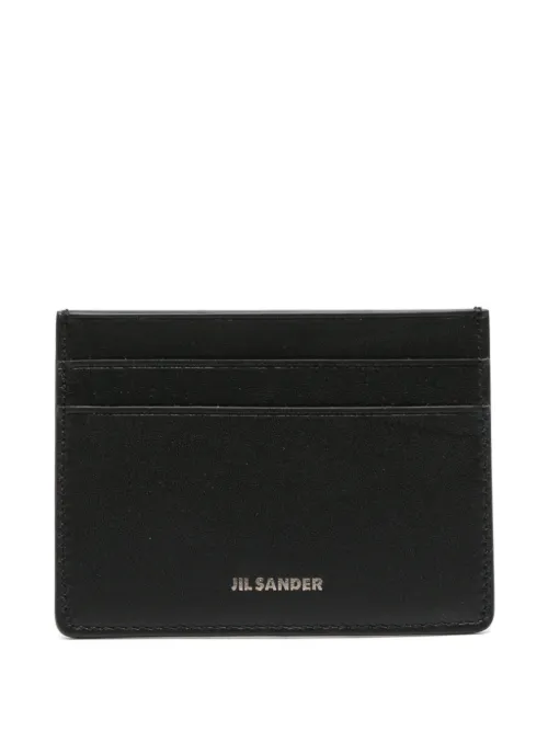 Porte-cartes en cuir à logo imprimé - Jil Sander - Modalova
