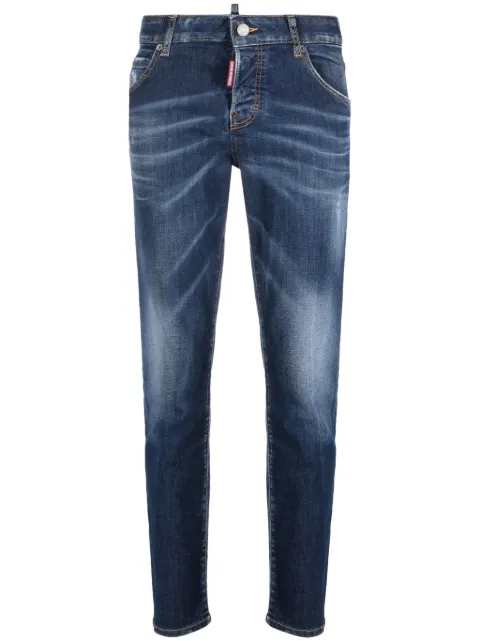 DSQUARED2 Jeans crop con applicazione
