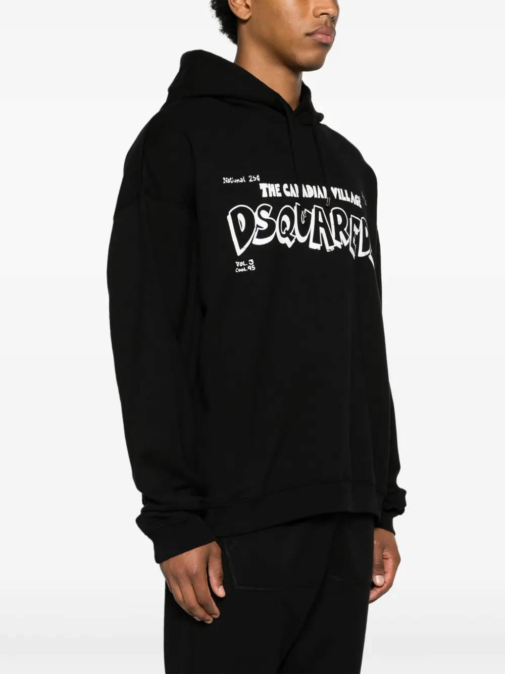  Dsquared2 Hoodie En Coton à Logo Imprimé - Noir 