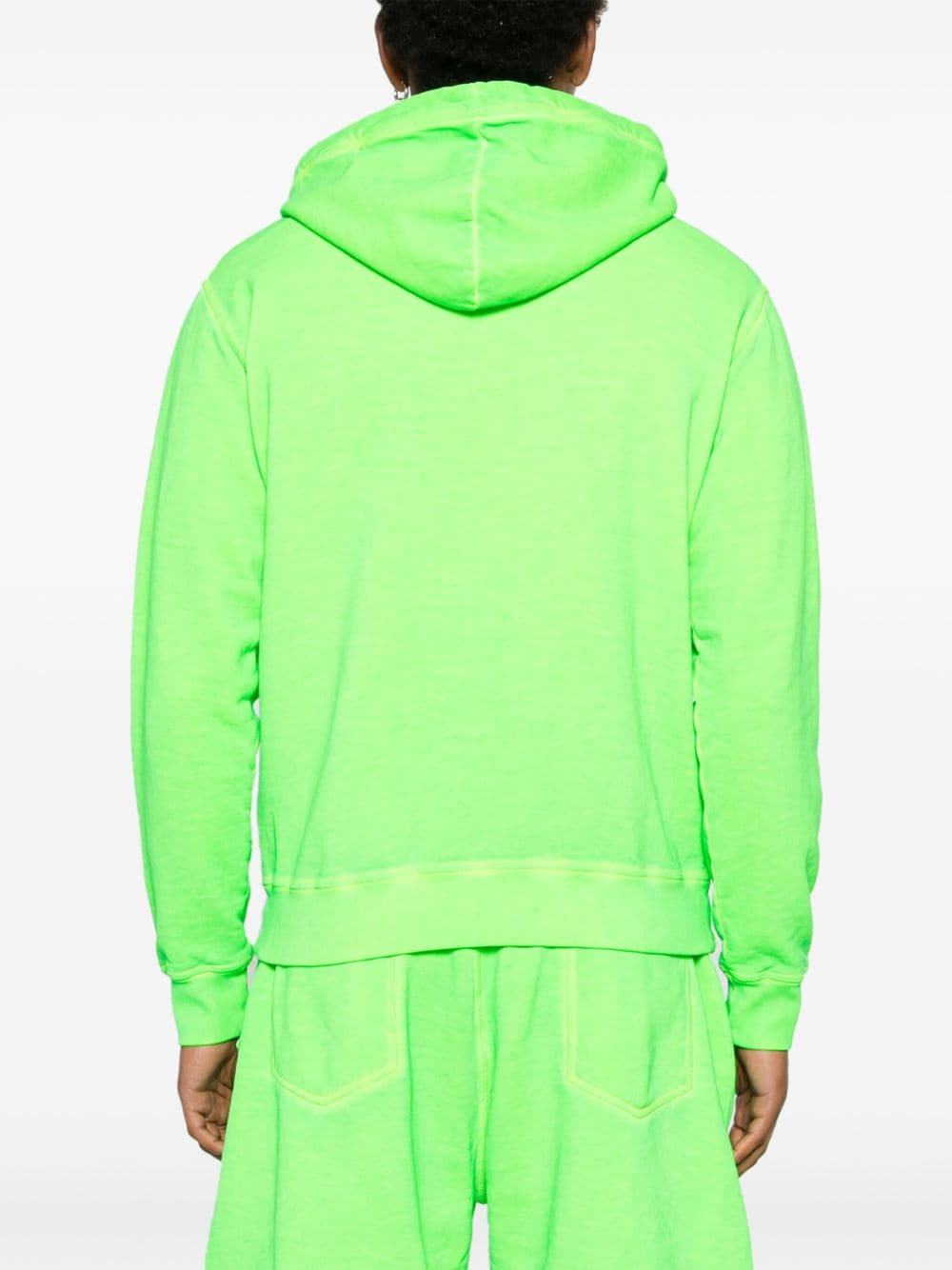 Shop Dsquared2 Be Icon Cool Cotton Hoodie In Green