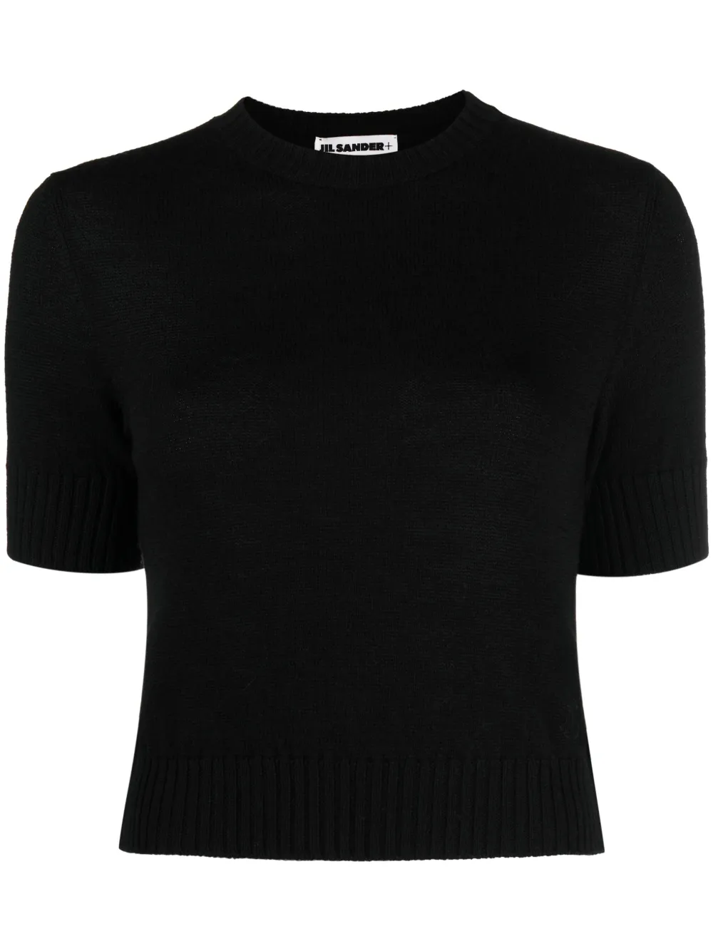Jil Sander Wool Knit Top In Grau