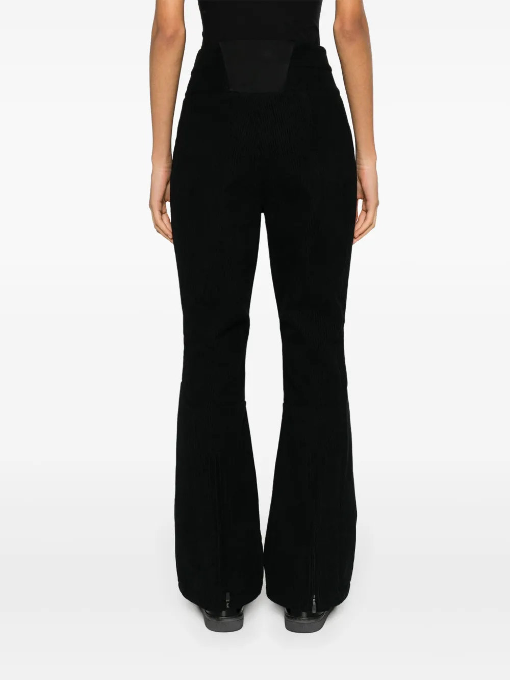 Shop Perfect Moment Aurora Corduroy Flare Ski Trousers In Schwarz