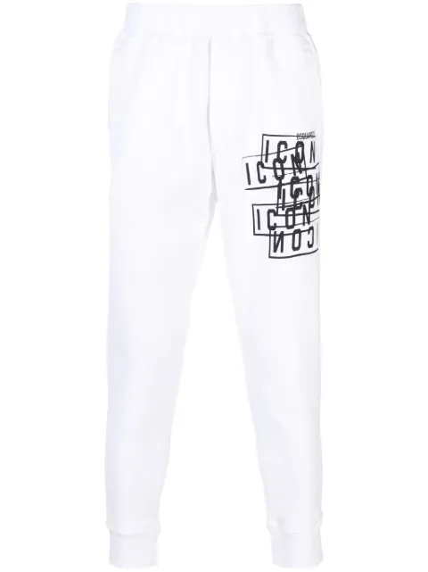 DSQUARED2 Icon-print cotton track pants